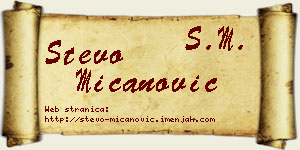 Stevo Mićanović vizit kartica